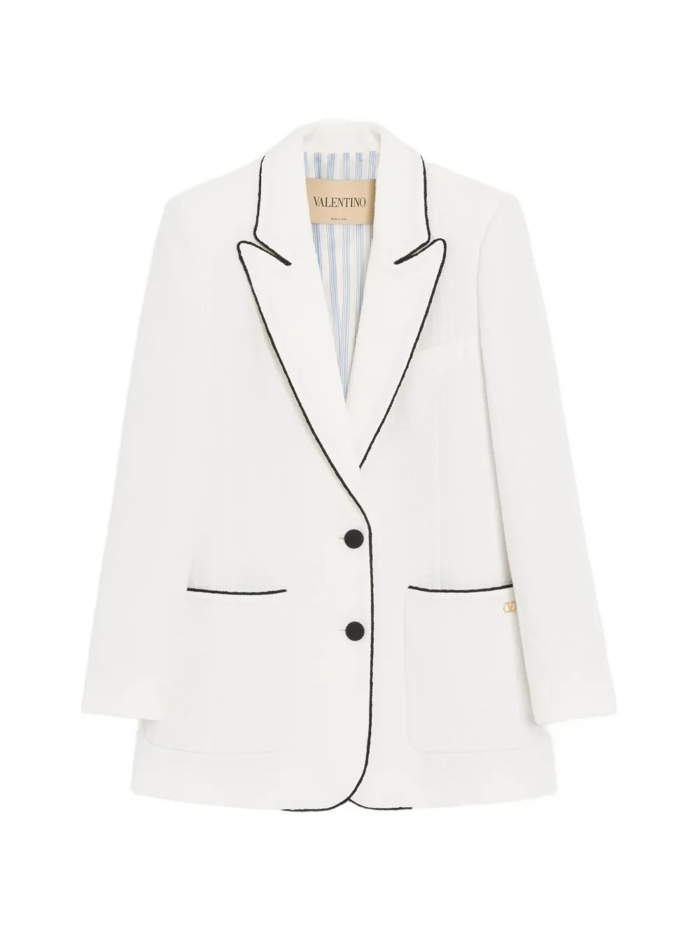 Valentino Garavani Canestrello cotton tweed jacket - Bianco