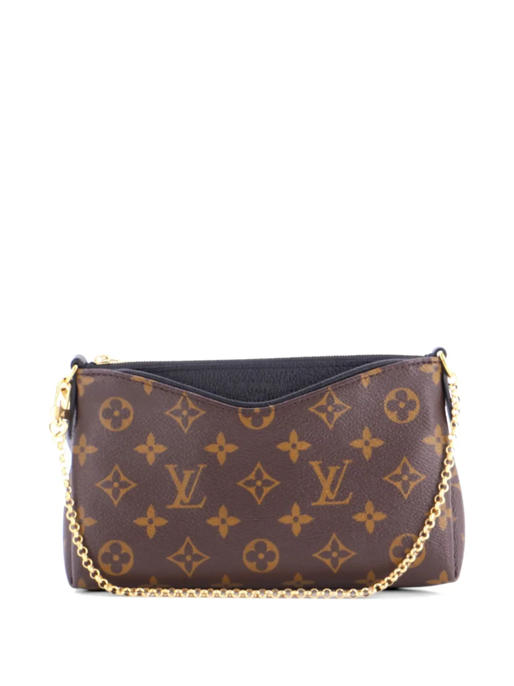 Louis Vuitton Pre-Owned Clutch Pallas in pelle e tela con monogramma - Marrone