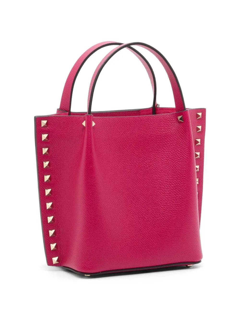 Valentino Garavani Rockstud kleine shopper van korrelig kalfsleer Roze