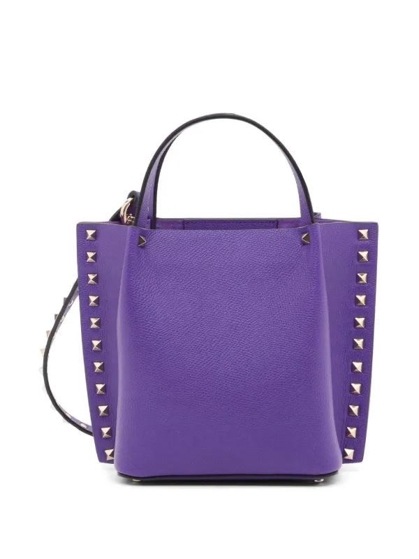 Valentino Garavani ロックスタッズ ショッピングバッグ S | パープル