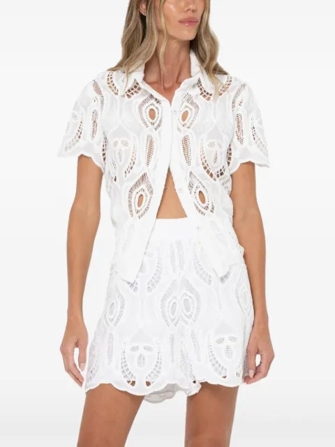 JBQ short festonné Zuri en coton à broderie anglaise