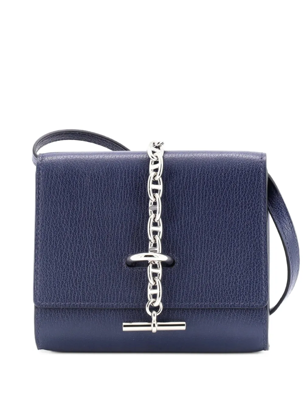 Hermès Pre-Owned Portafoglio Chaine d'Ancre compatto piccolo con cinturino in pelle Chevre Mysore - Blu