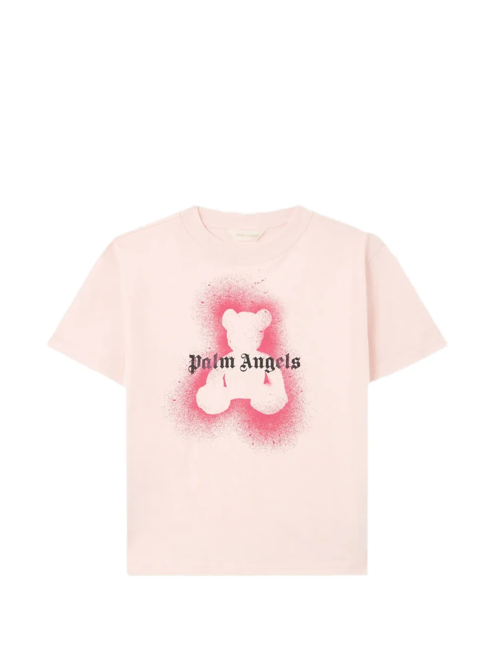 Palm Angels Kids Spray Bear T-shirt - Rosa