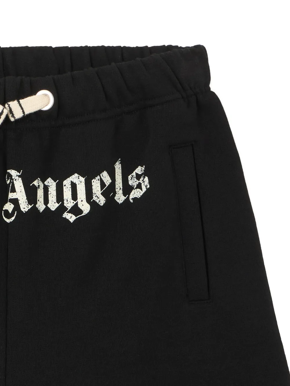 Palm Angels Kids Shorts met logoprint Zwart