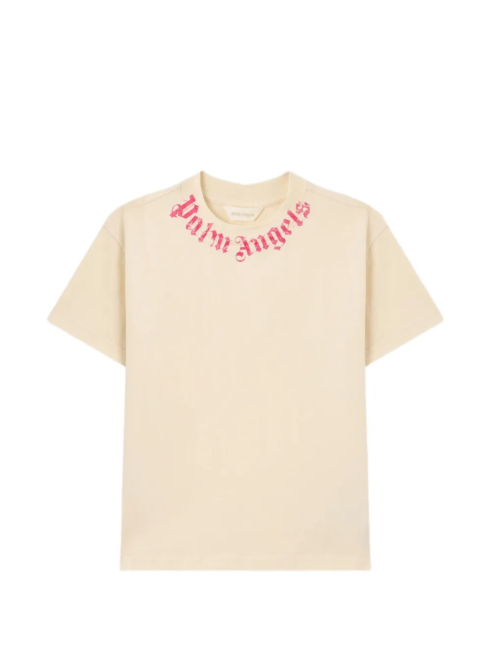 Palm Angels Kids logo-print T-shirt - Toni neutri