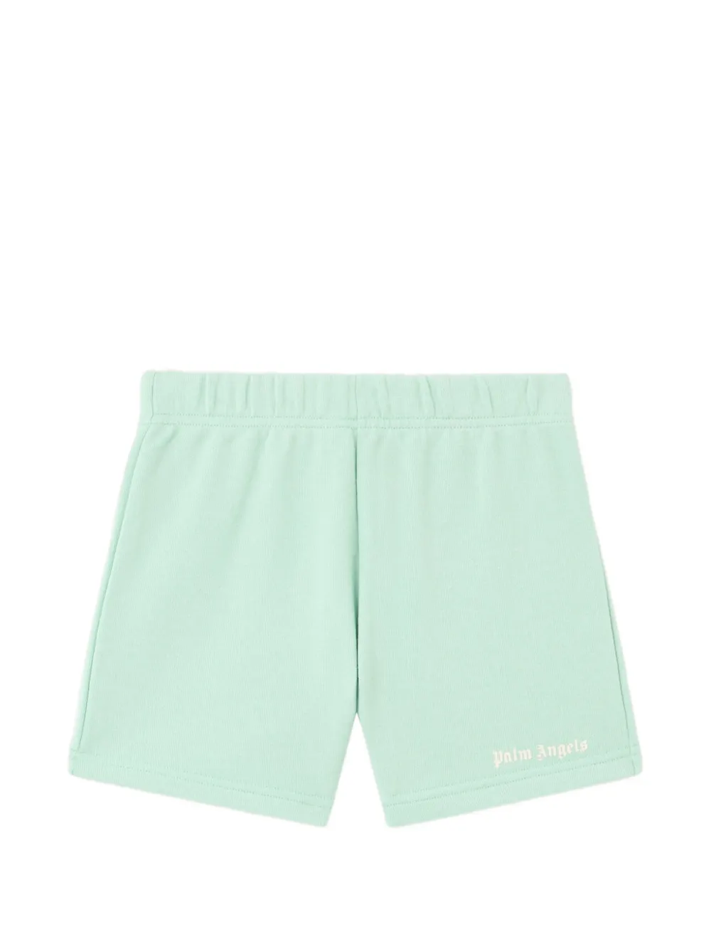 Palm Angels Kids logo-print sweat shorts - Verde