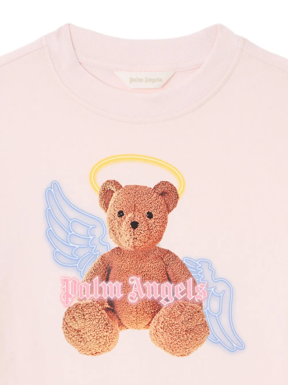 Palm Angels Kids Bear Angel T-shirt Roze