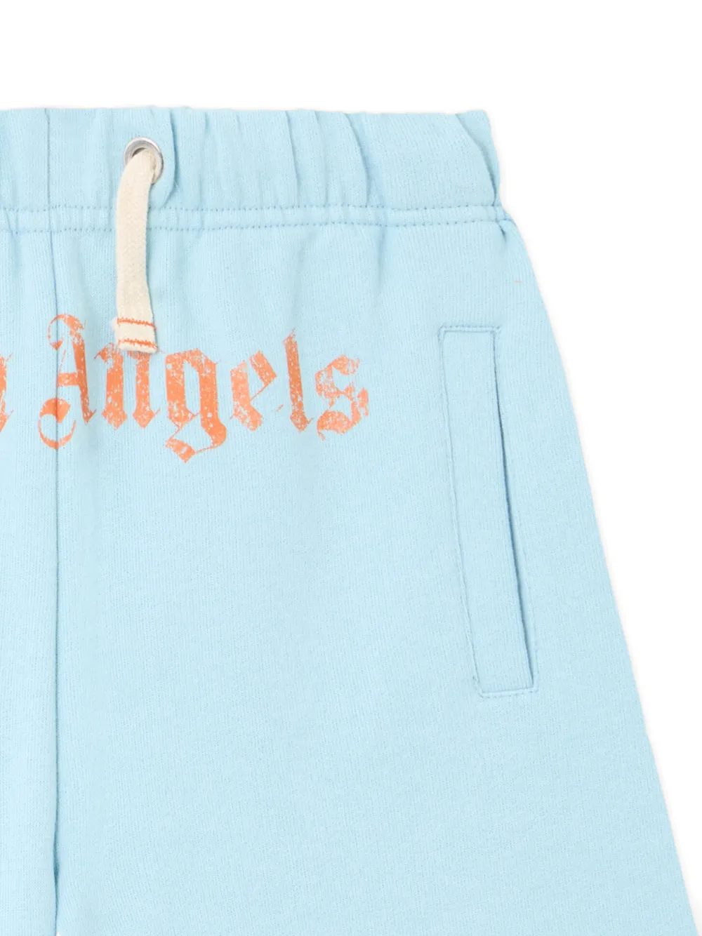 Palm Angels Kids Shorts met logoprint Blauw