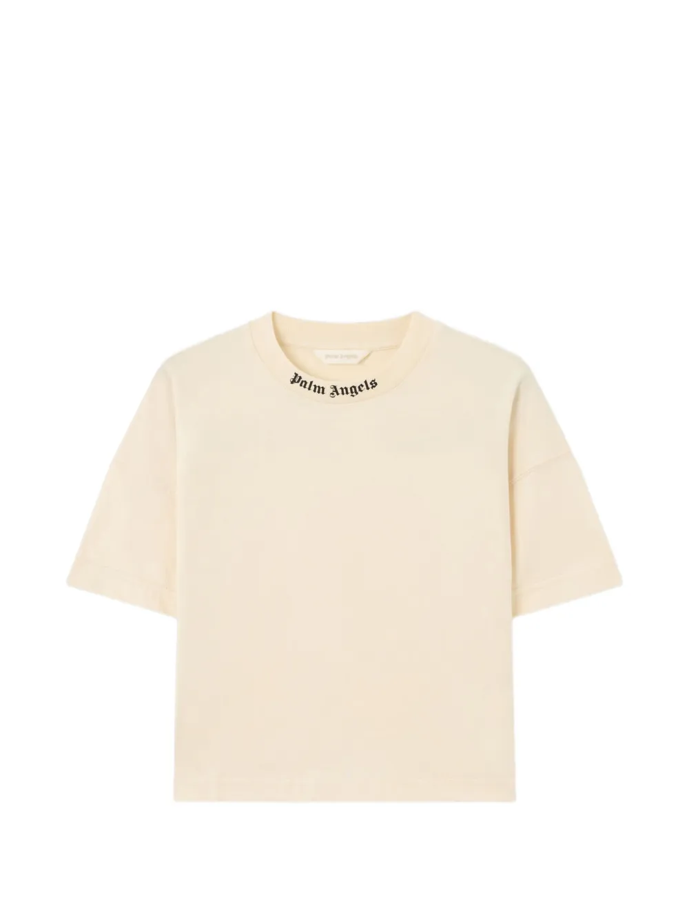 Palm Angels Kids logo-print T-shirt - Toni neutri