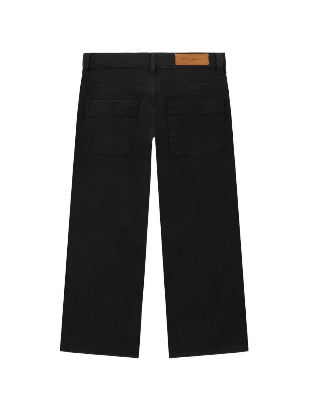 Palm Angels Kids logoprint jeans met vlakken Zwart