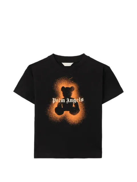 Palm Angels Kids spray bear print T-shirt