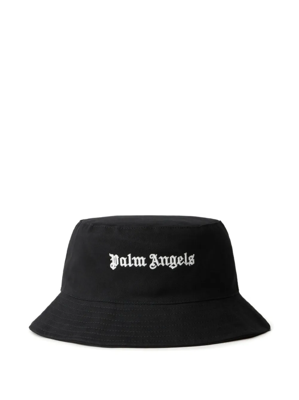 Palm Angels Kids logo-embroidered bucket hat - Nero