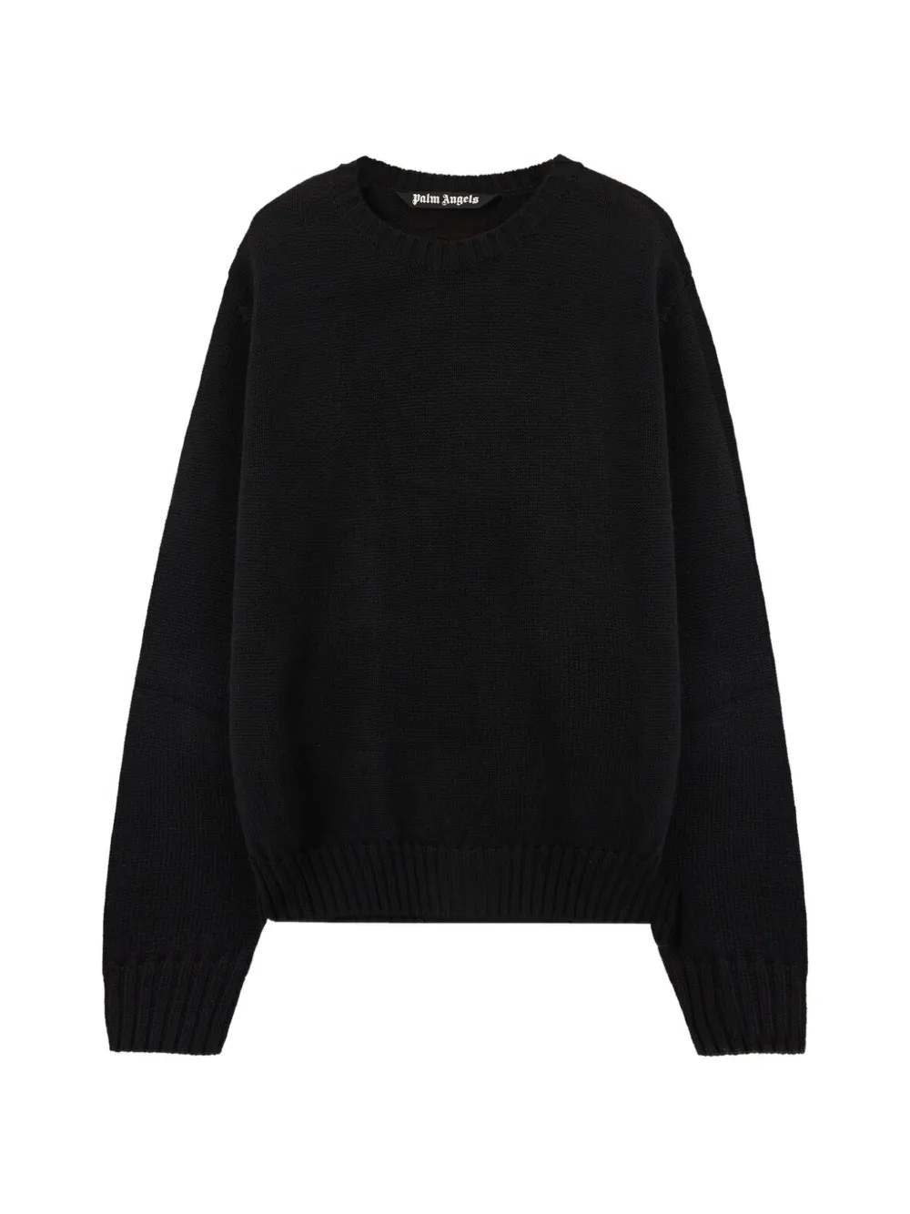 Palm Angels back curved logo sweater - Nero