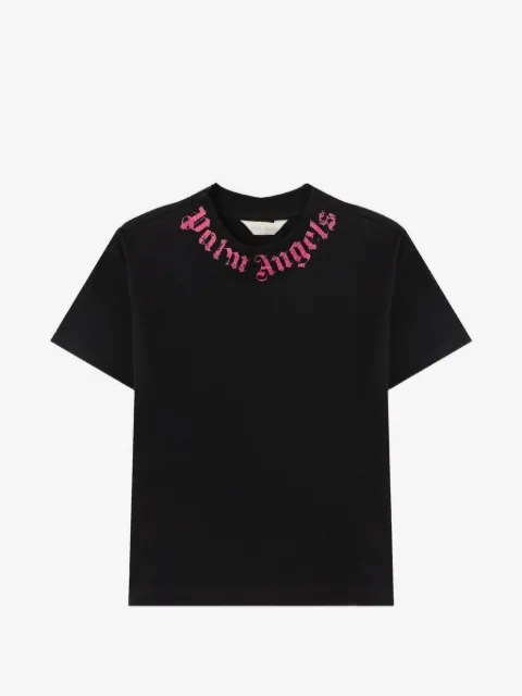 Palm Angels Kids playera con logo estampado