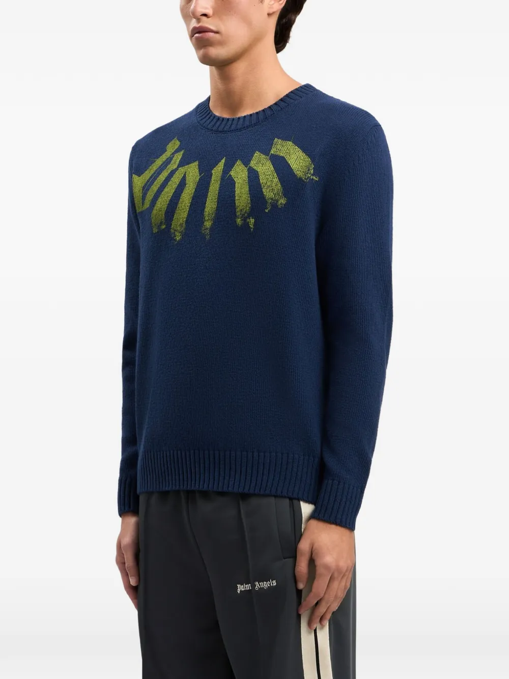 Palm Angels Trui met logoprint Blauw