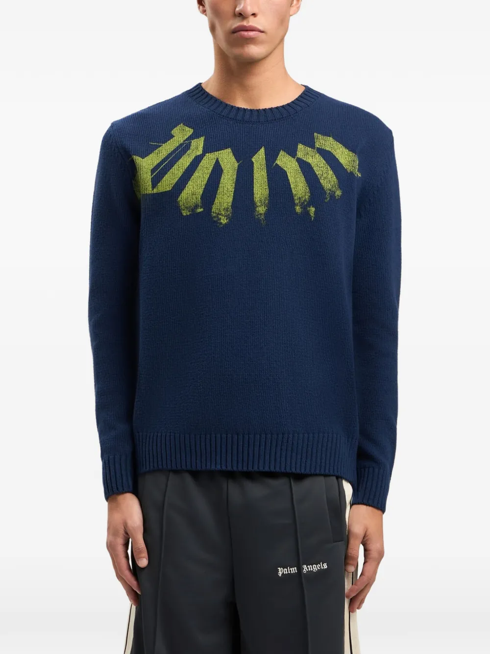 Palm Angels Trui met logoprint Blauw