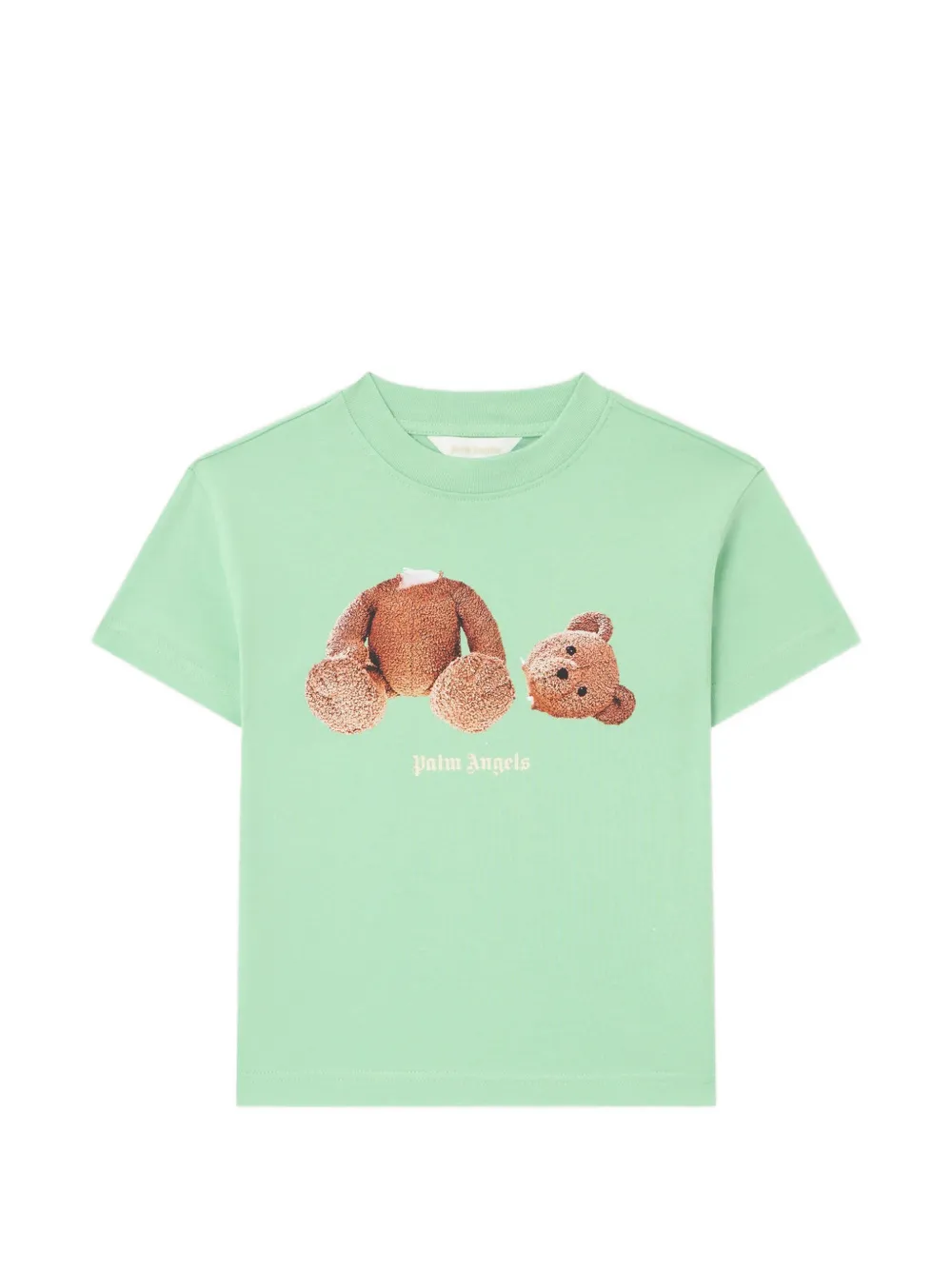Palm Angels Kids logo-print T-shirt - Verde