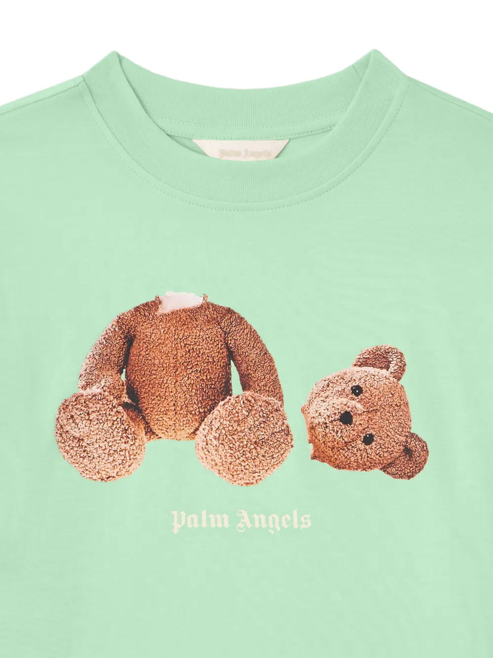 Palm Angels Kids T-shirt met logoprint Groen