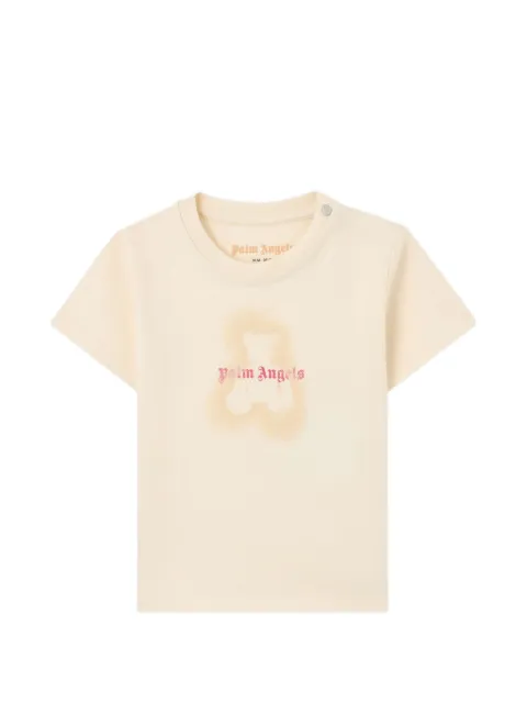 Palm Angels Kids spray bear print T-shirt