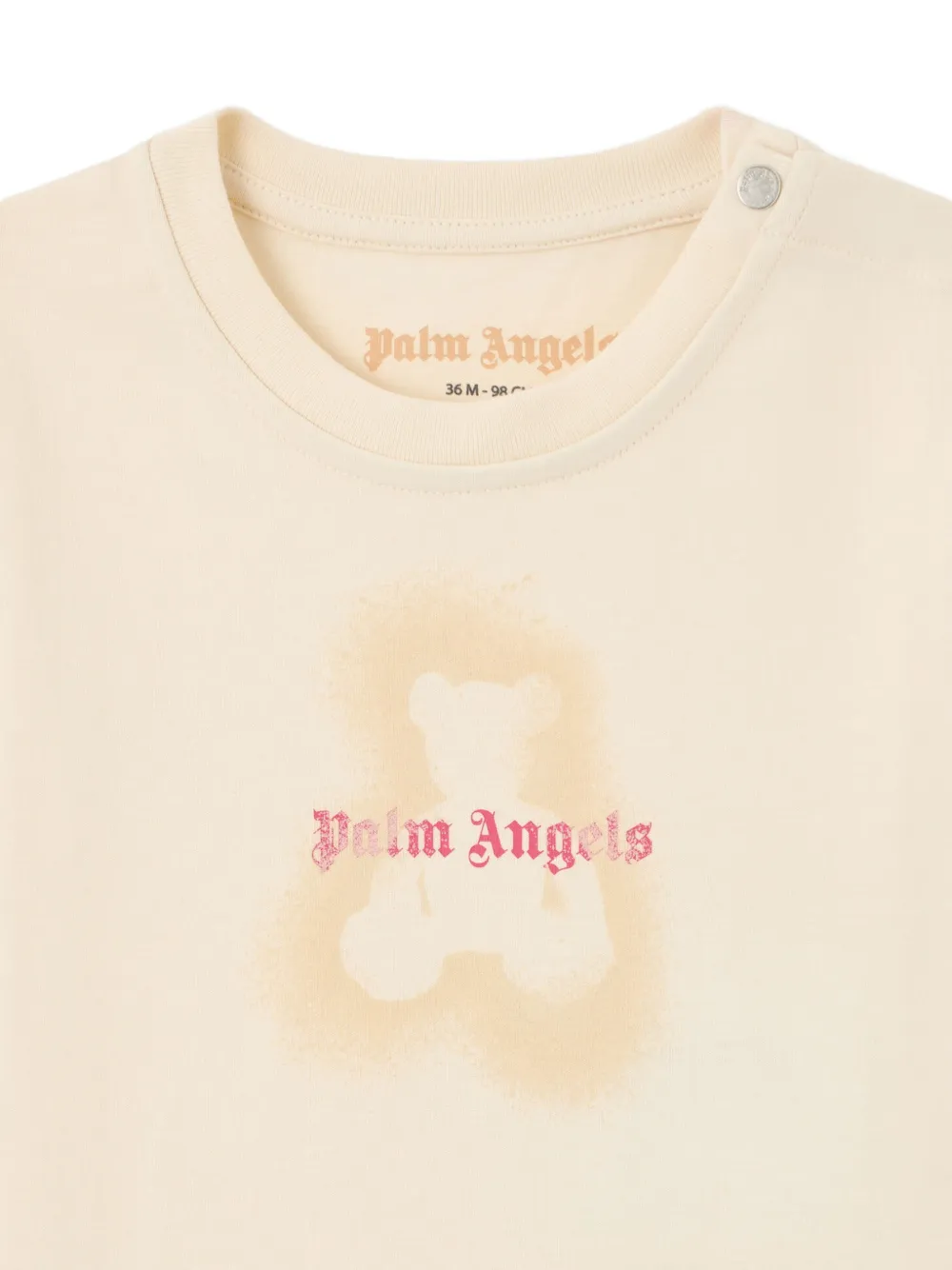 Palm Angels Kids T-shirt met beerprint Beige