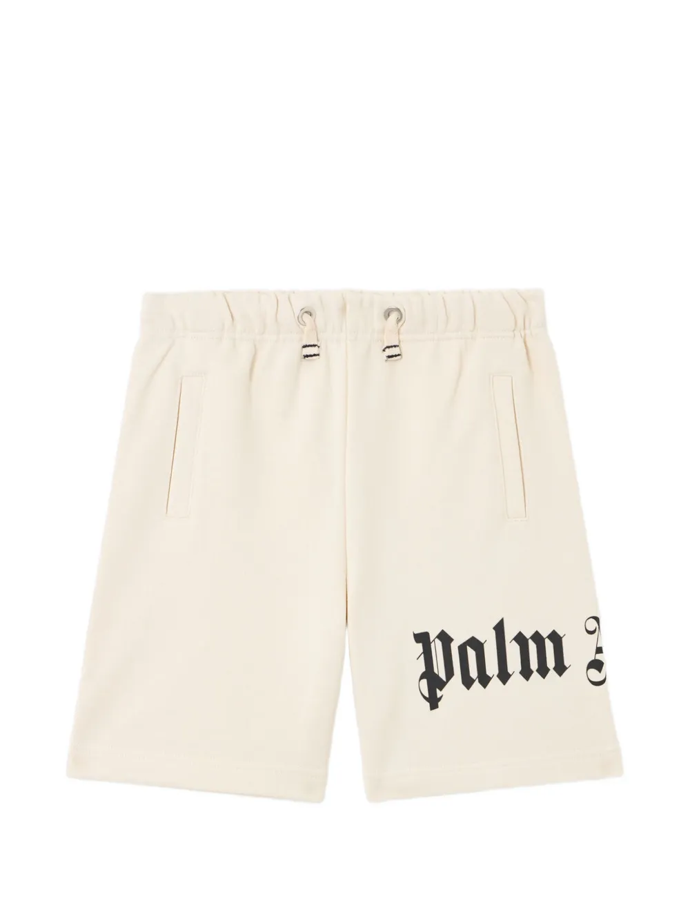 Palm Angels Kids logo print shorts - Toni neutri