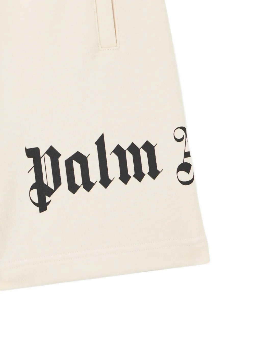 Palm Angels Kids Shorts met logoprint Beige