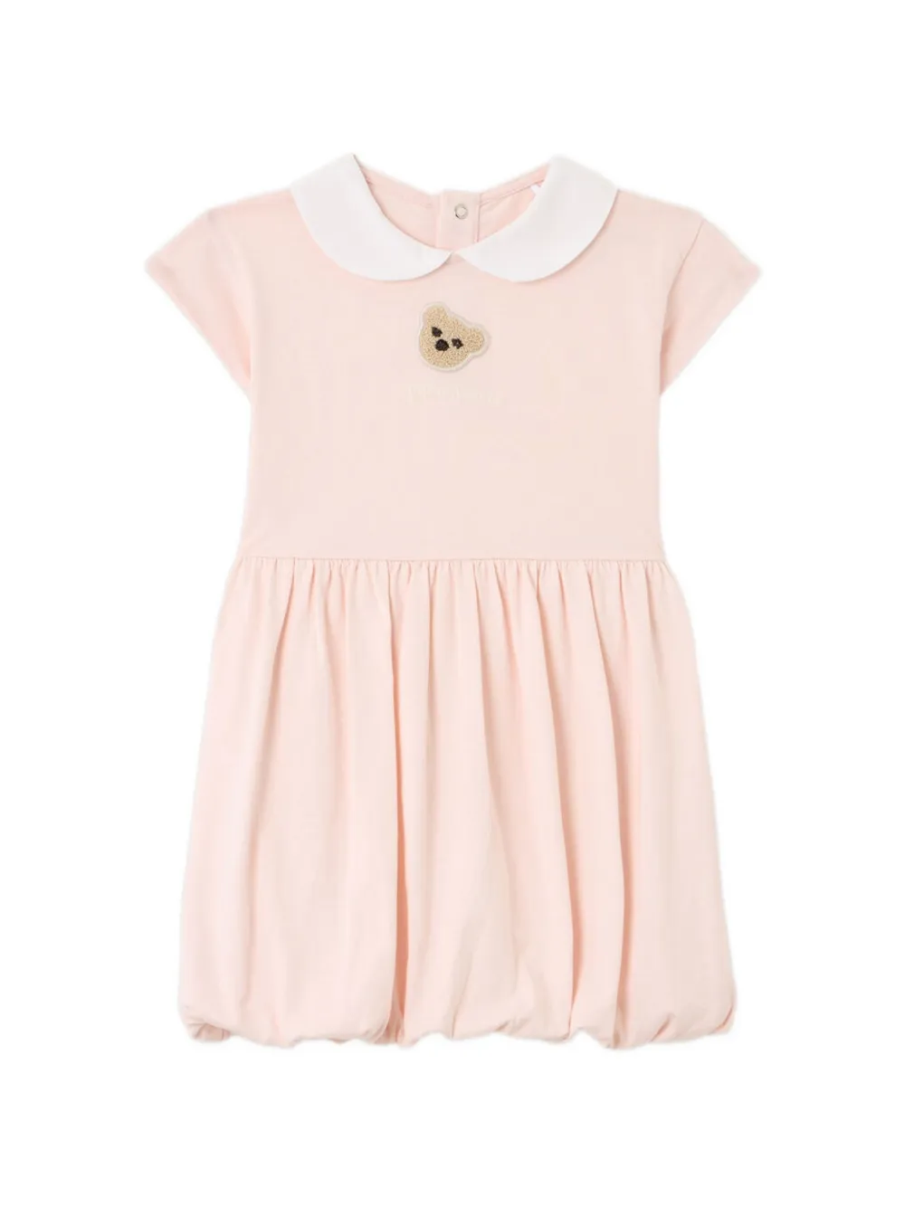 Palm Angels Kids bear patch balloon dress - Rosa