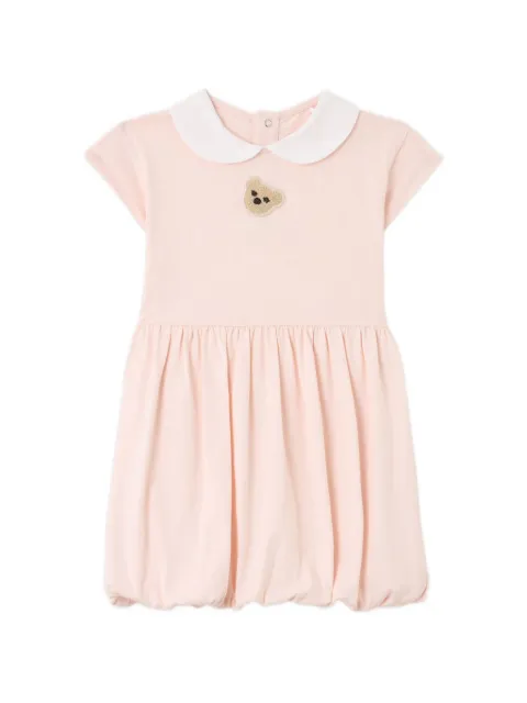 Palm Angels Kids Vestido balonê com patch de urso
