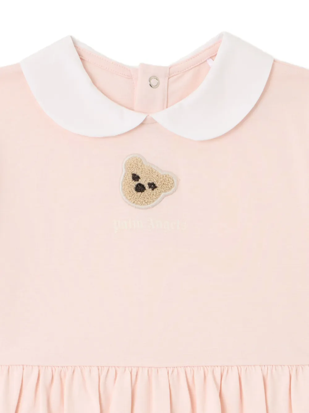 Palm Angels Kids Jurk met beerpatch Roze