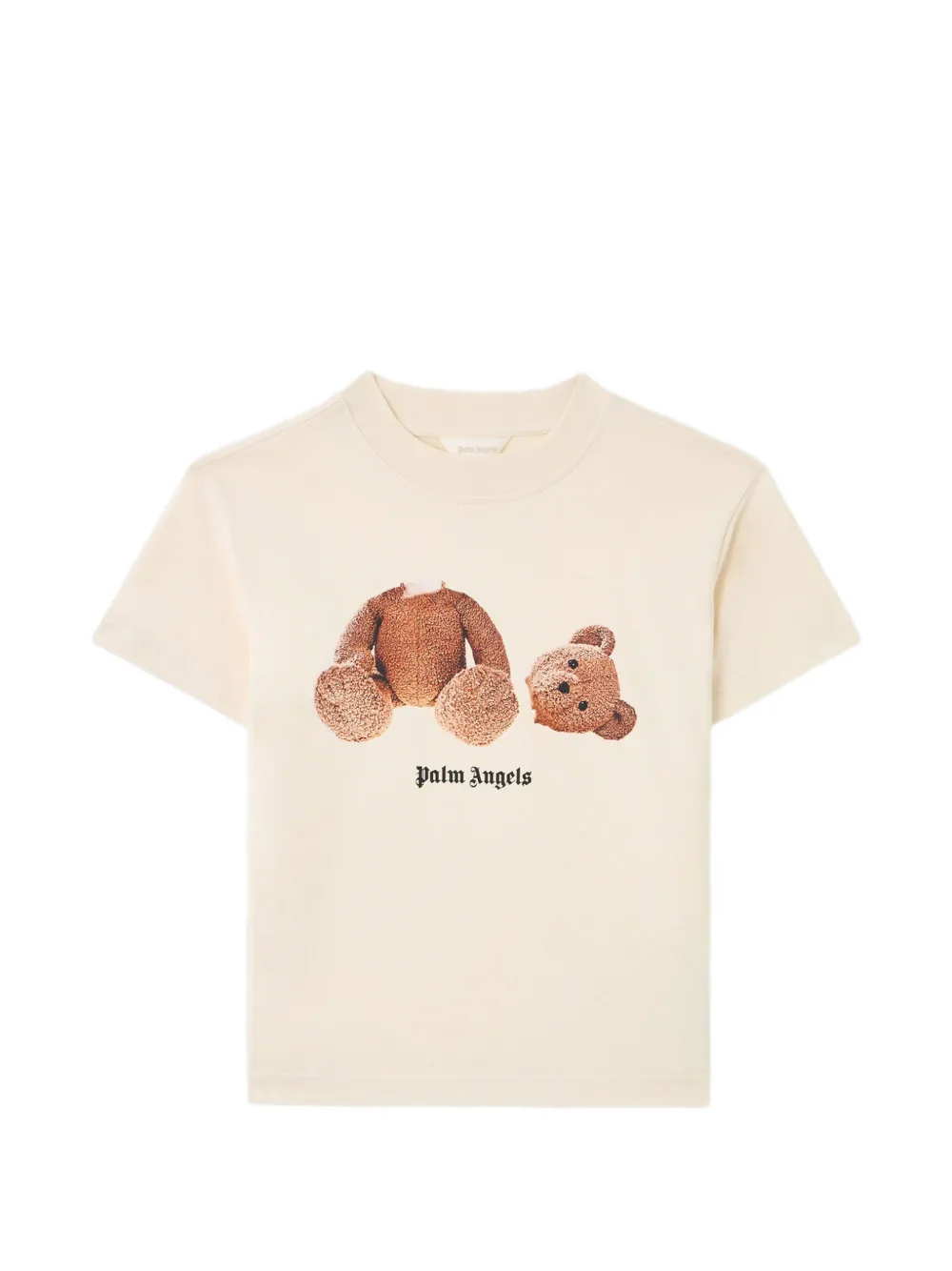 Palm Angels Kids bear print T-shirt - Toni neutri