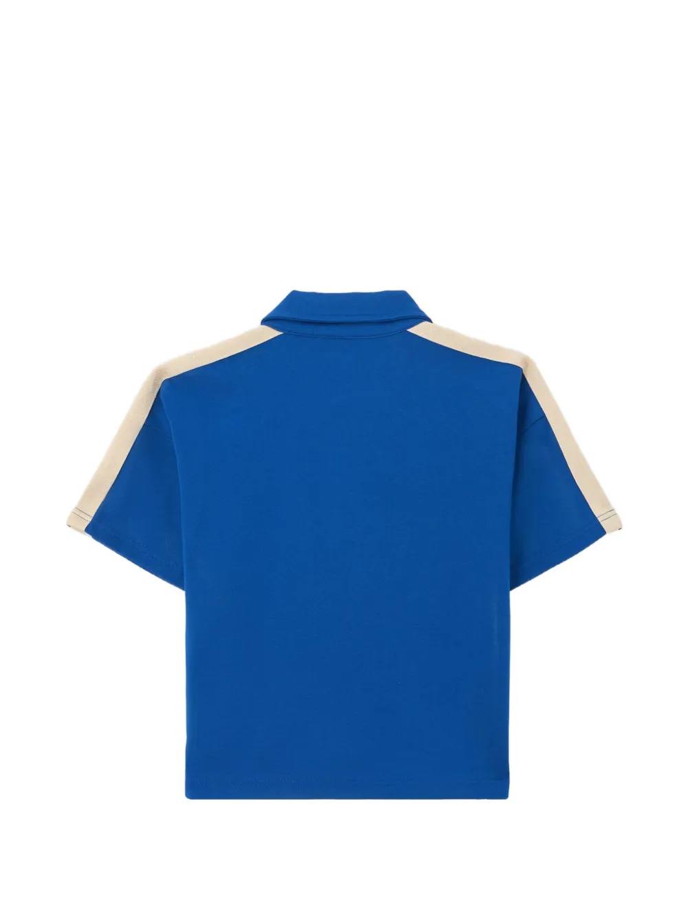 Palm Angels Kids Poloshirt met logoprint en streep aan de zijkant Blauw