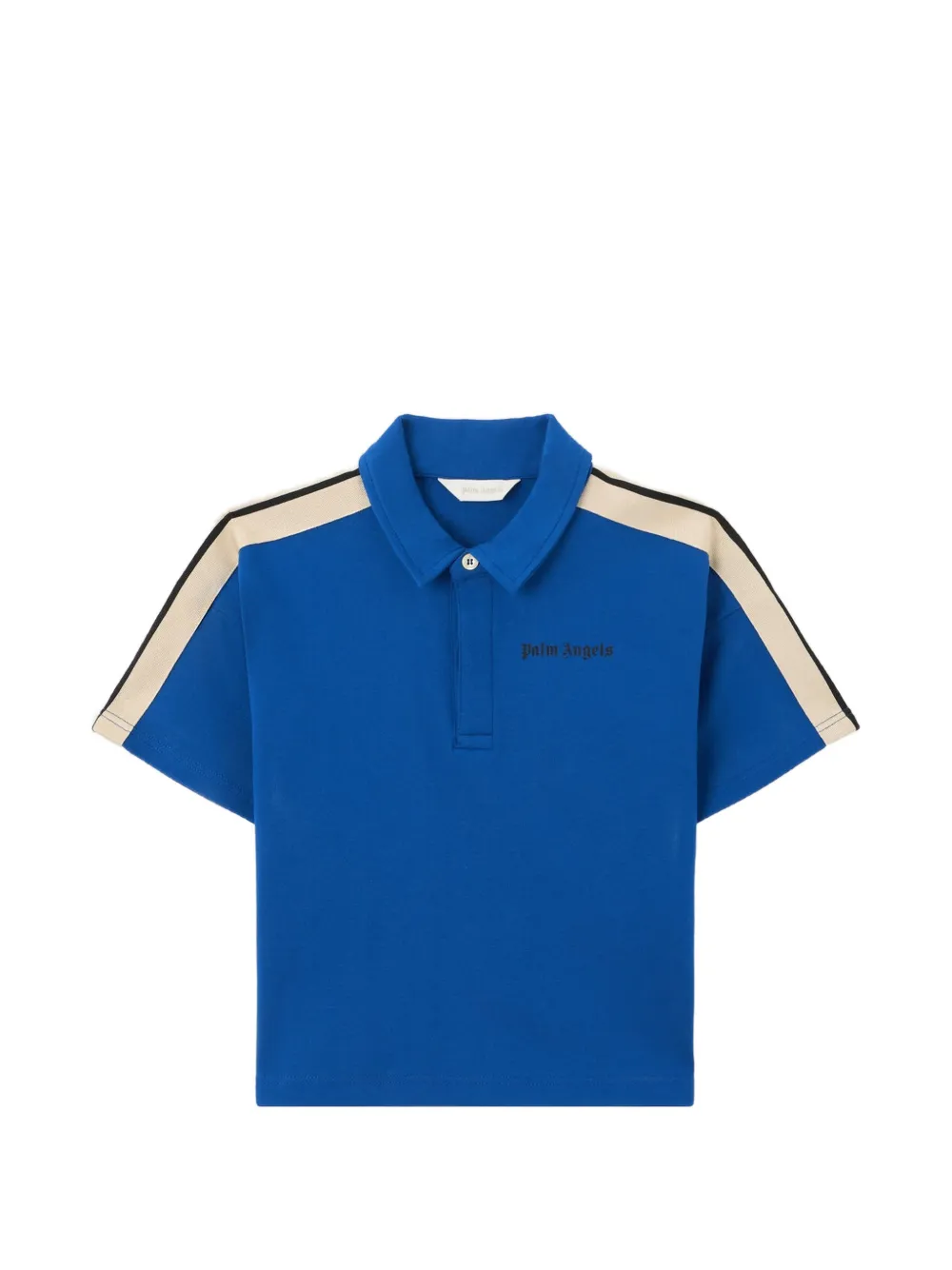 Palm Angels Kids side-stripe logo-print polo shirt - Blu