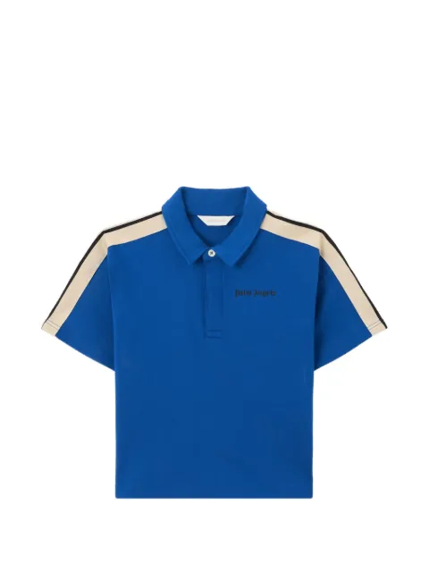 Palm Angels Kids playera tipo polo con rayas laterales y logo estampado