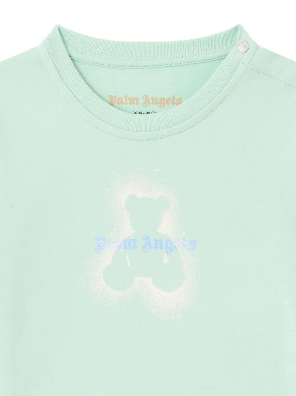 Palm Angels Kids T-shirt met beerprint Groen