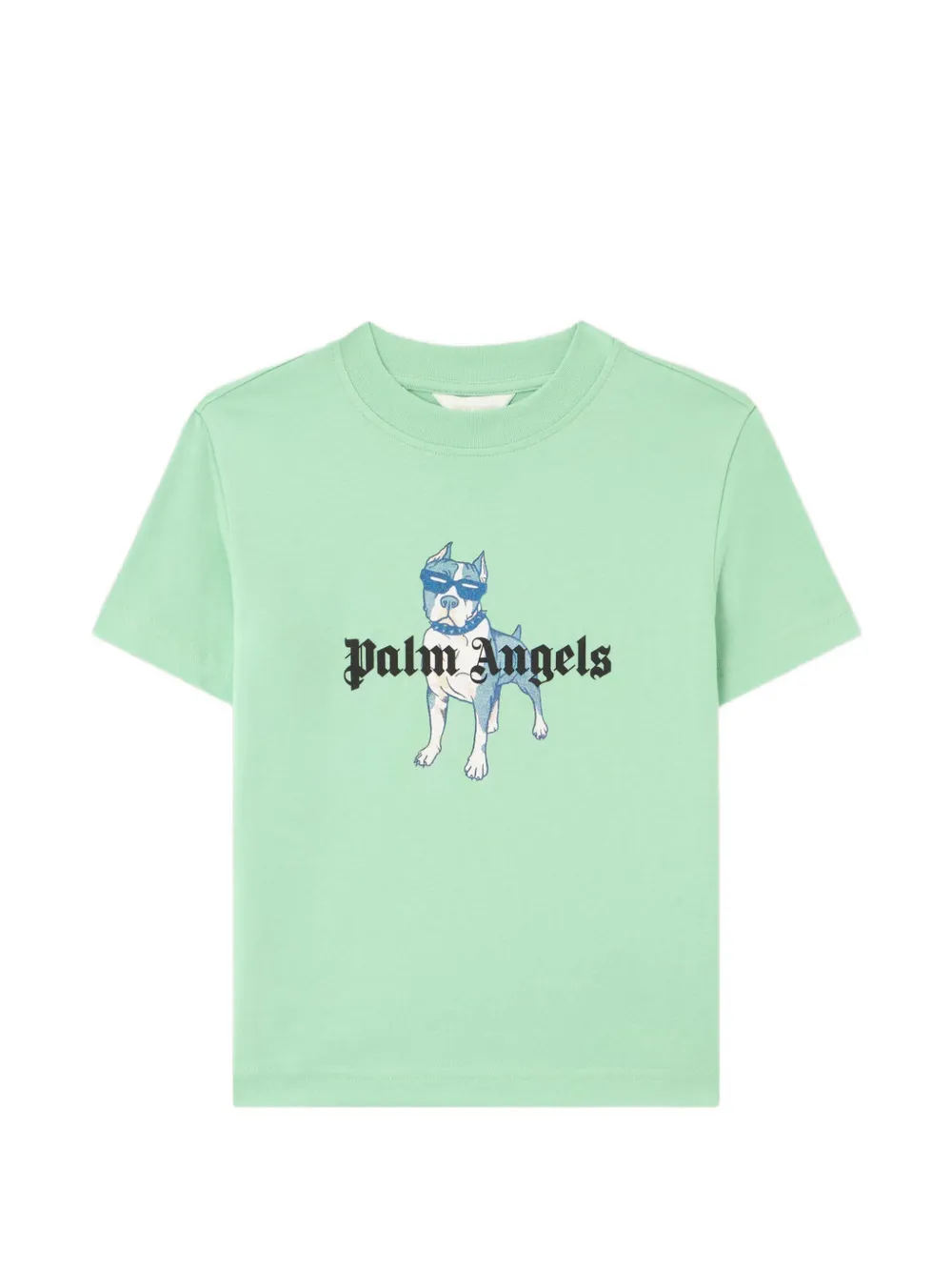 Palm Angels Kids dog print T-shirt - Verde