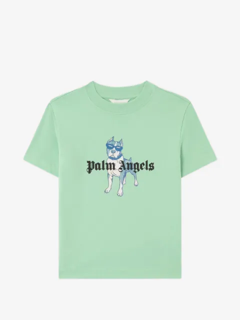 Palm Angels Kids dog print T-shirt