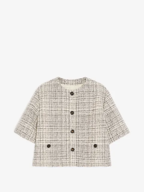 Valentino Garavani short-sleeve tweed jacket