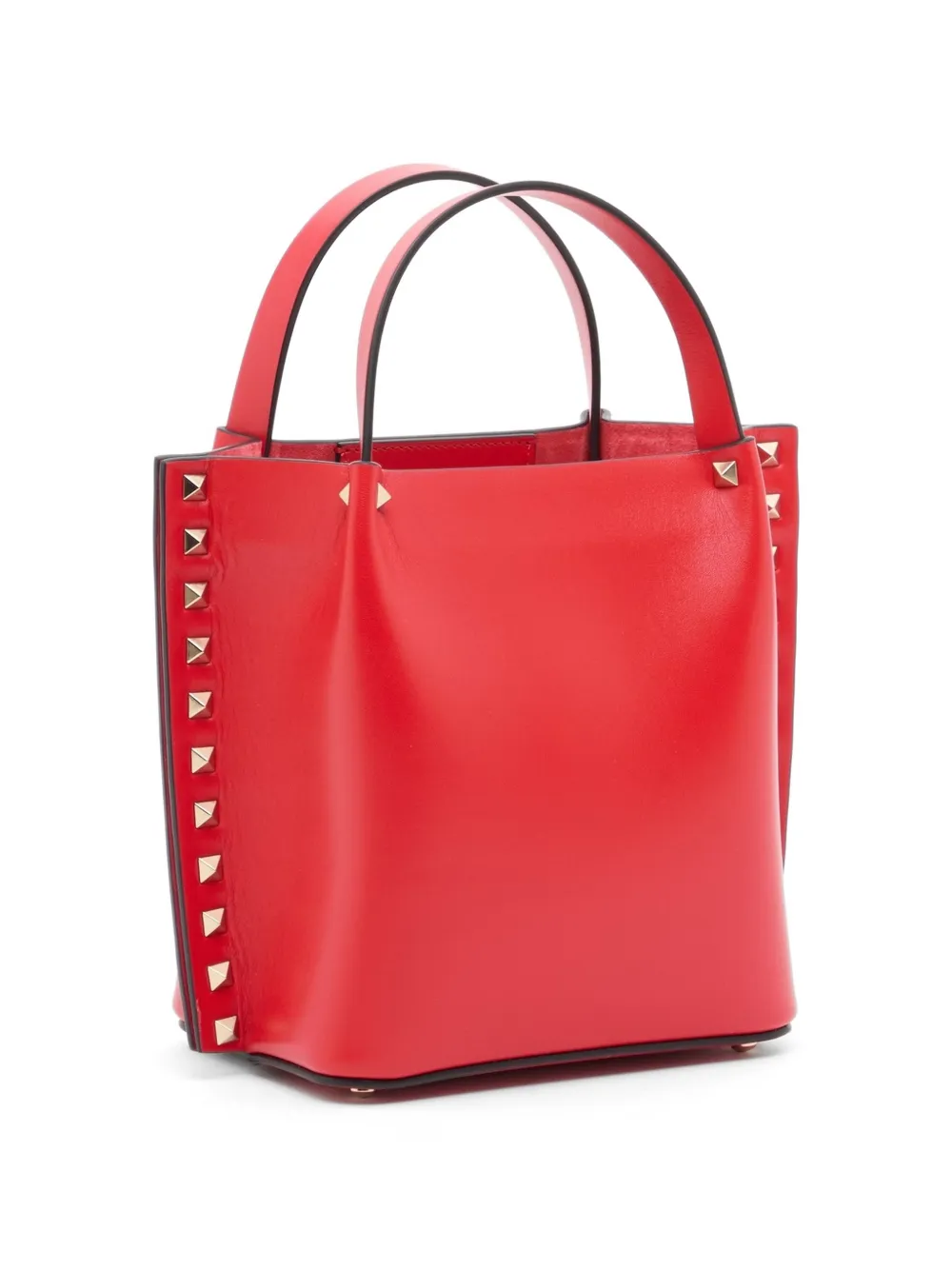 Valentino Garavani Rockstud kleine kalfsleren shopper Rood