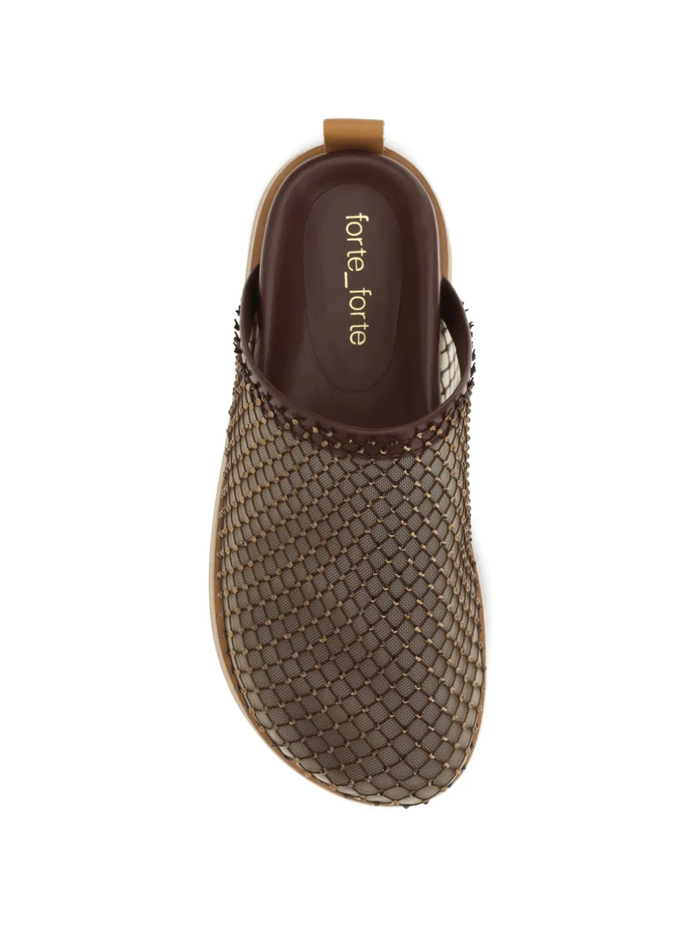 Forte strass mesh sandals Bruin