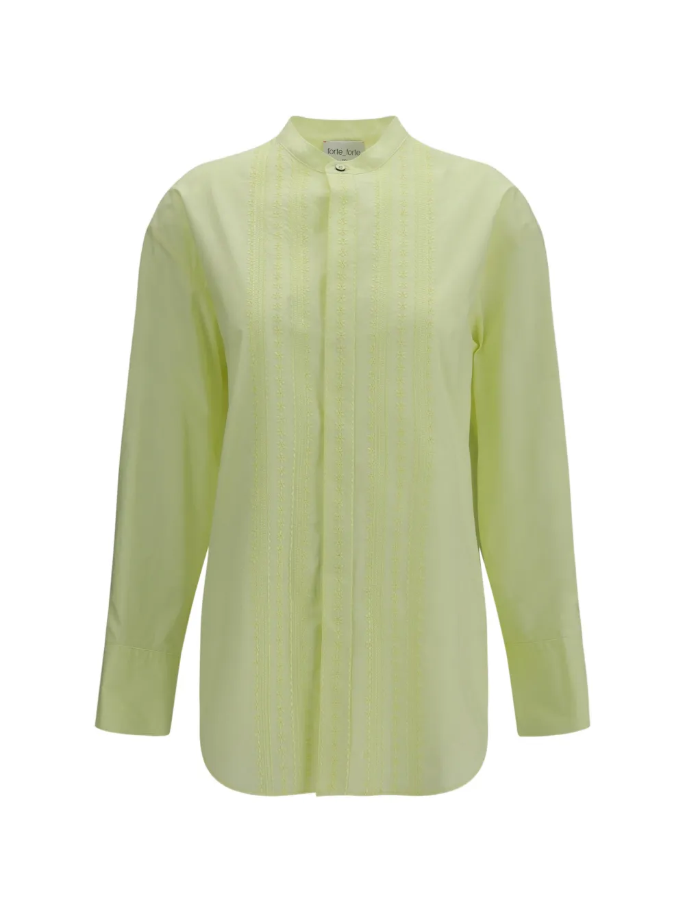 Forte Forte Les Fleurs embroidered poplin shirt - Grün