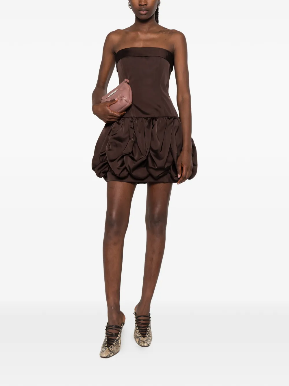 Viktor & Rolf Mini-jurk met bubbelrok Bruin