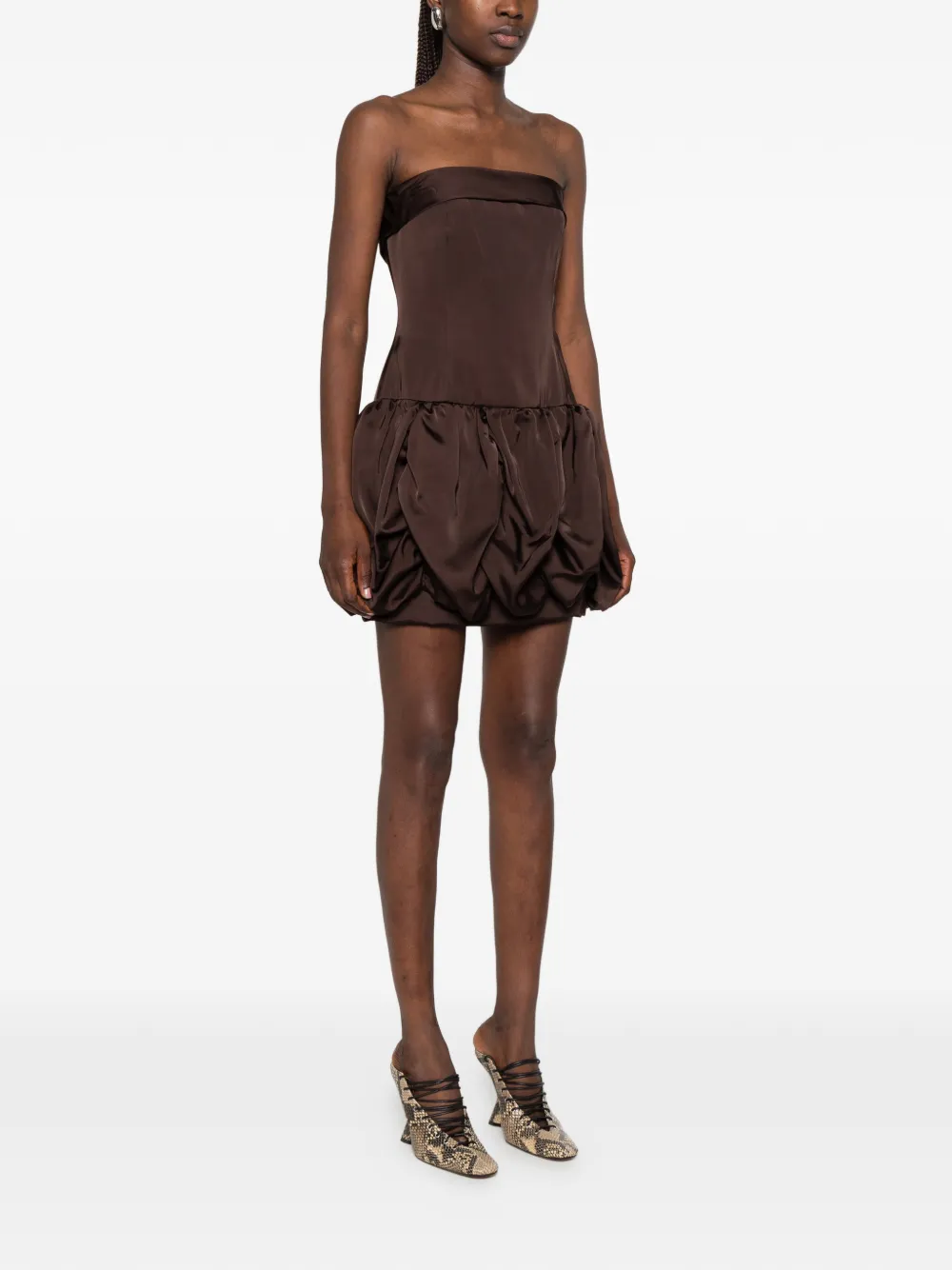 Viktor & Rolf Mini-jurk met bubbelrok Bruin