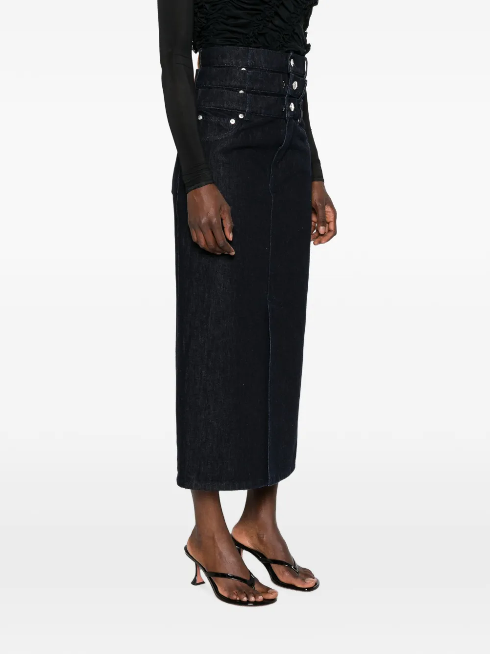 Viktor & Rolf Gelaagde denim rok Blauw
