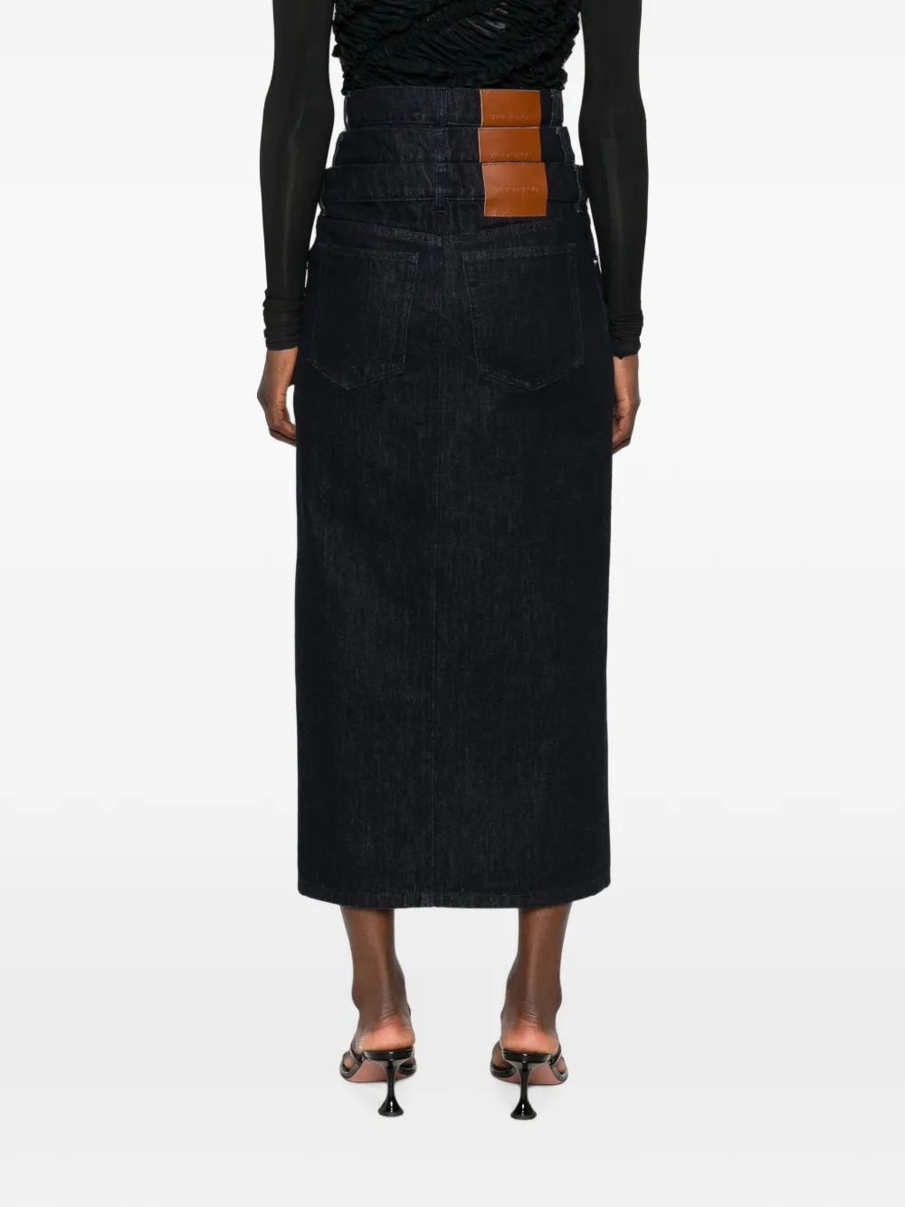 Viktor & Rolf Gelaagde denim rok Blauw