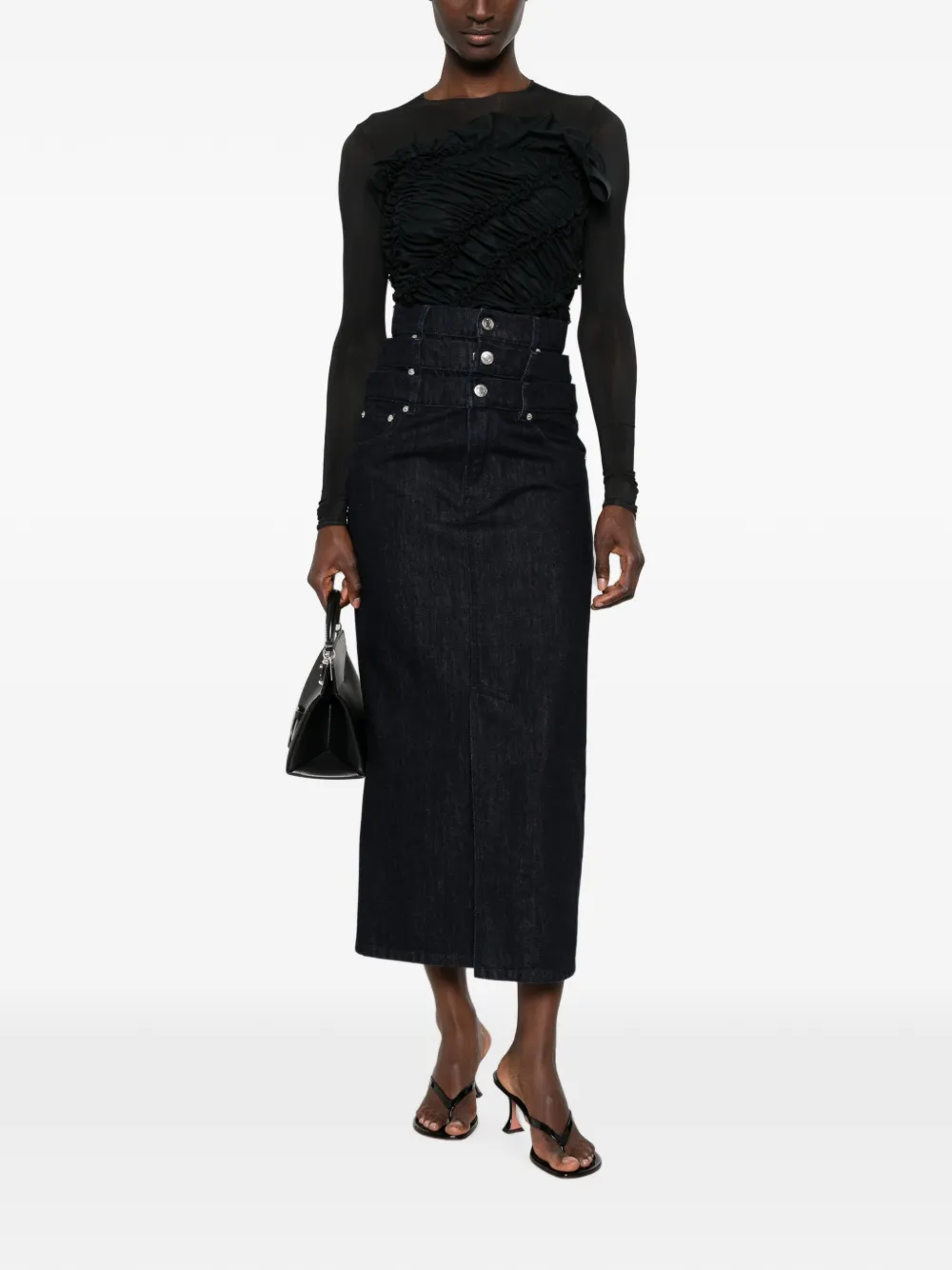 Viktor & Rolf Gelaagde denim rok Blauw