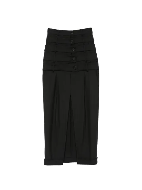 Viktor & Rolf Geknöpfter Maxirock im Layering-Look