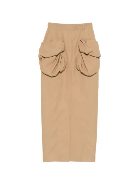 Viktor & Rolf pleated-pocket maxi skirt