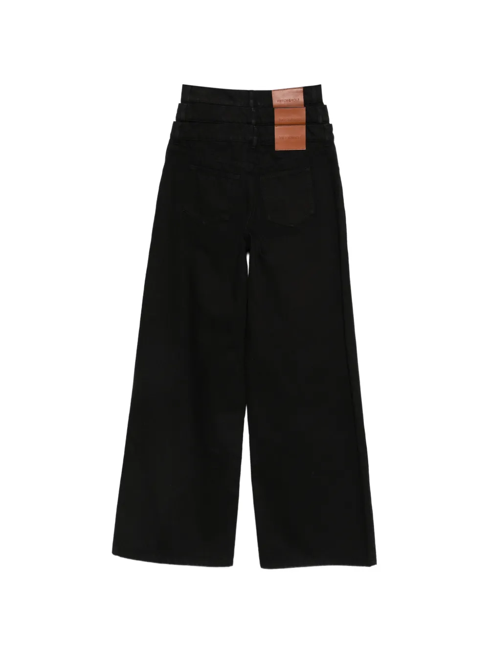 Viktor & Rolf triple-layer button-fastening jeans Zwart