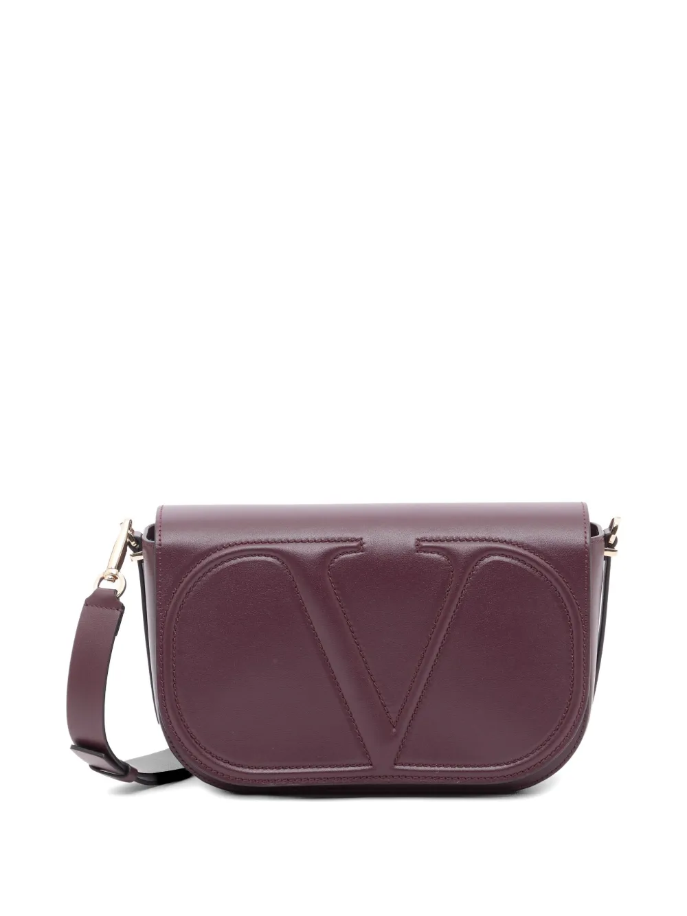 Valentino Garavani VLogo Walk Schultertasche aus Kalbsleder - Violett