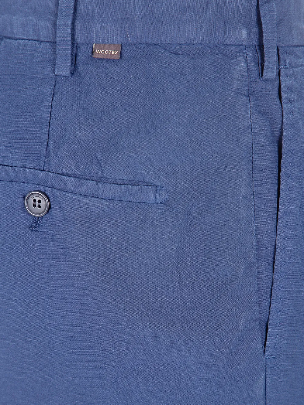 Incotex Straight plooibroek Blauw